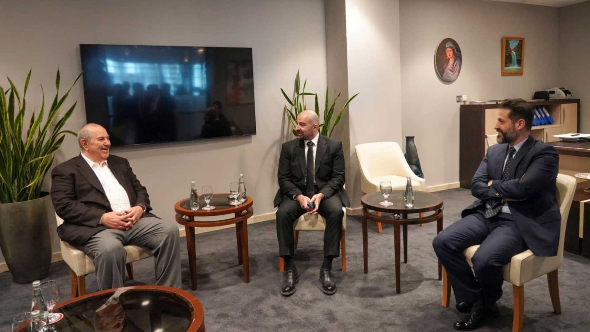  President Bafel Jalal Talabani, Ayad Allawi and Qubad Talabani